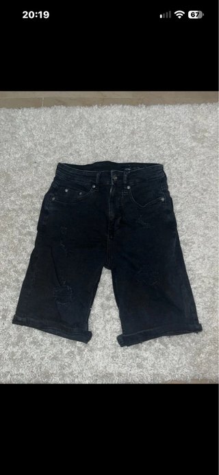 Pantalón Corto Vaquero Negro
