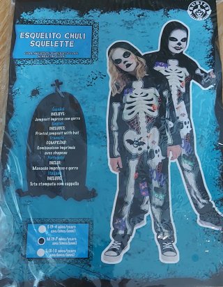 Disfraz halloween esqueleto chuli 5-7 años