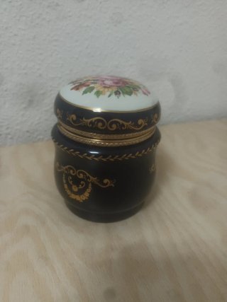 Joyero Bombonera Azul y Dorado