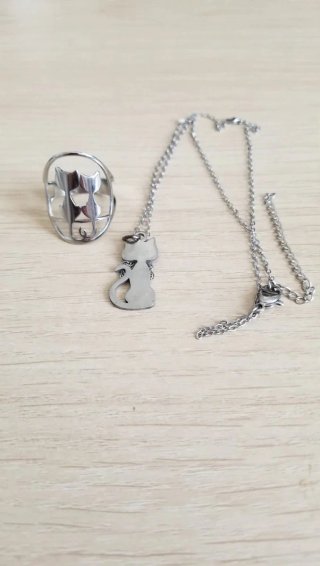 Pack Collar y Anillo ajustable de Acero