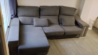 Sofá Chaise Longue Gris 260cm