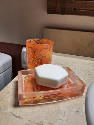 Set de Baño Acrílico Naranja