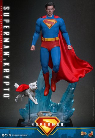 Hot Toys Superman y Krypto como nuevo