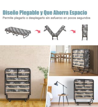 Cama Plegable con Estructura Metálica