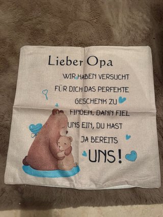 Funda de cojín con mensaje para abuelo