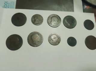 Lote de 10 monedas antiguas