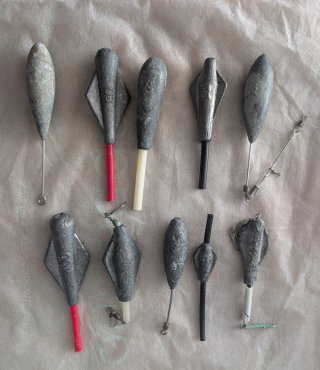 Set de 10 PLOMOS de Pesca.