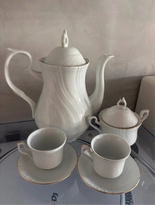 Set de Cafetera, Azucarera y 2 Tazas