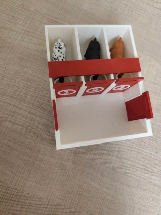 Corral para figuras tipo Playmobil con 3 toros
