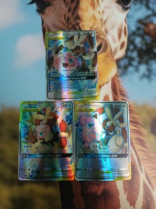 3 Cartas Pokémon Mega-Lopunny y Jigglypuff GX