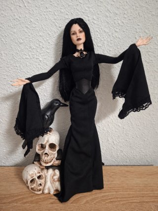 Muñeca Articulada Gótica Ooak