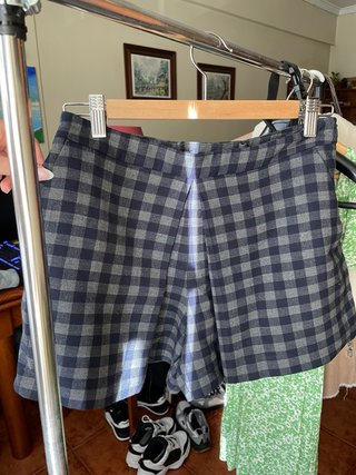 Calção saia Zara xadrez