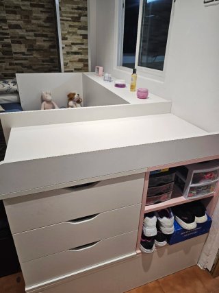 Cuna Convertible en Cama con Cajonera