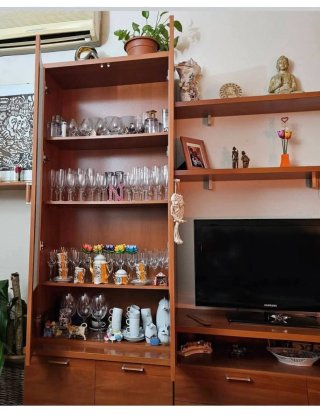Comedor completo con mesa de cristal