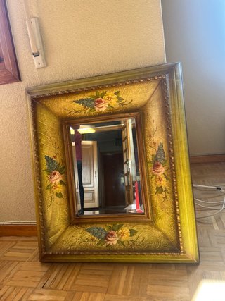 Espejo con Marco de Madera Decorado