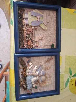 Set de 2 Cuadros Decorativos Artesanales
