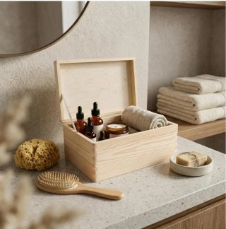Caja de Madera Creative Deco con Tapa