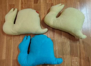 Set de 3 Cojines con Forma de Caracol