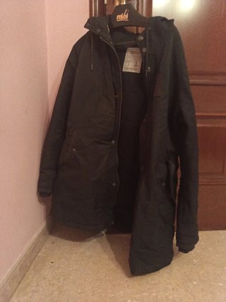 Parka Negra Springfield Talla L