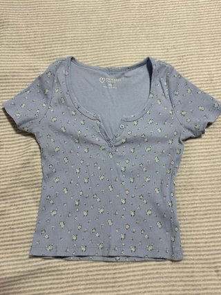 Camiseta manga corta Primark azul XS