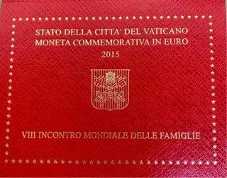 Moneda 2€ Vaticano 2015 Familias