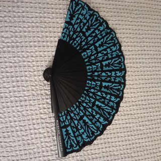 Abanico Nicolas Vaudelet Negro y Turquesa