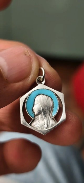 Medalla Hexagonal Antigua Lourdes