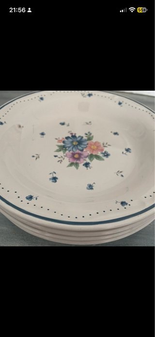 Set de 4 Platos de Porcelana Vintage