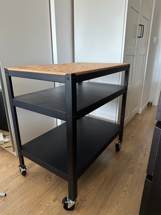 Carrito IKEA BROR Negro con Ruedas