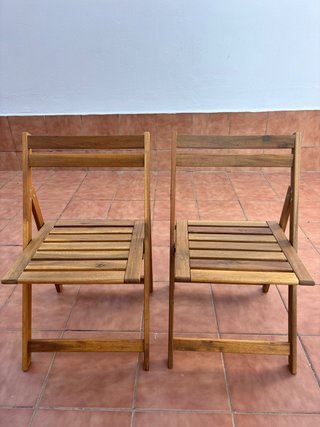 Set de 2 Sillas Plegables de Madera
