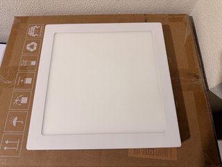 Plafón LED cuadrado blanco
