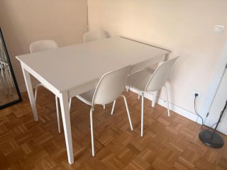 Mesa Ikea Blanca Opcional set de 4 sillas