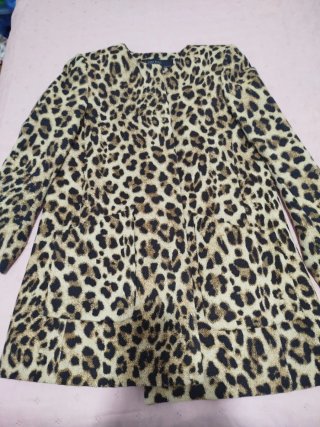 Chaquetón Tres Cuartos Estampado Animal