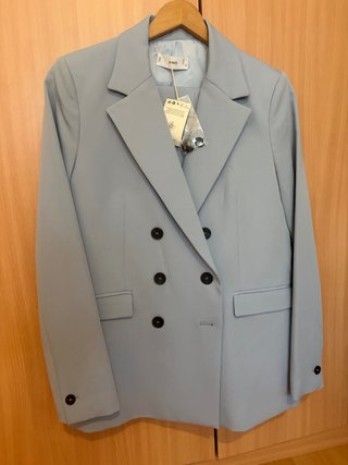 Blazer Oversize Mango Azul Talla 38