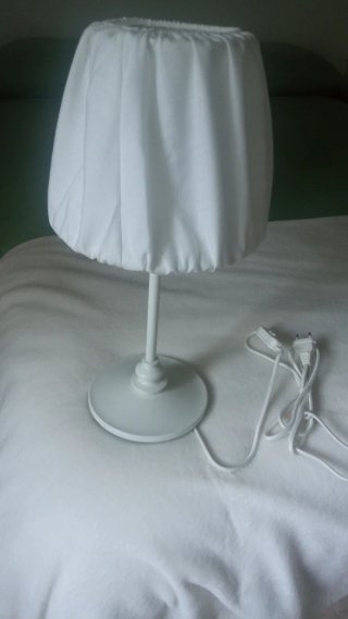 Set de 2 Lámparas de Mesita de Noche Blancas