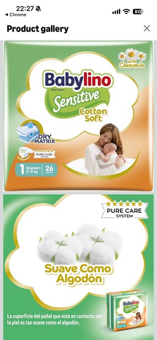 Babylino Sensitive Talla 1 – 130 Pañales