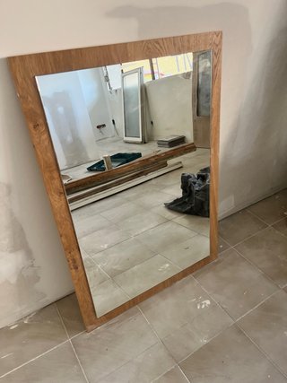 Espejo de Baño con Marco de Madera