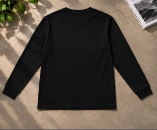 Camiseta de Manga Larga Negra Talla 11-12