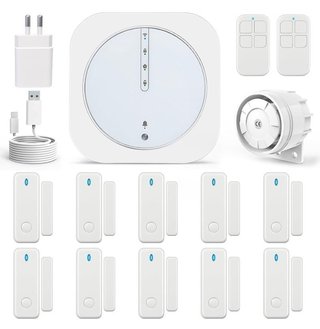 Kit Alarma WiFi Hogar Caravana Garaje 16 Piezas