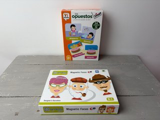 Lote 1eros juegos puzzles opuestos e imanes cara