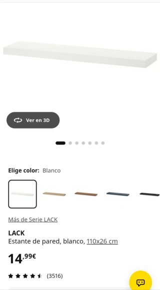 Balda LACK IKEA Blanca 110x26 cm