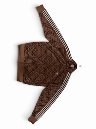 Giacca Adidas marrone con logo