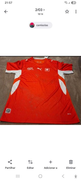 Camisola Suíça Puma XL