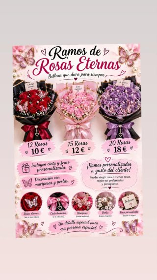 Ramos de Rosas Eternas Personalizados