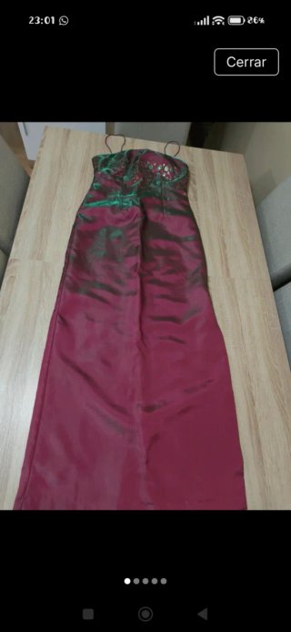 Vestido largo tornasolado fiesta