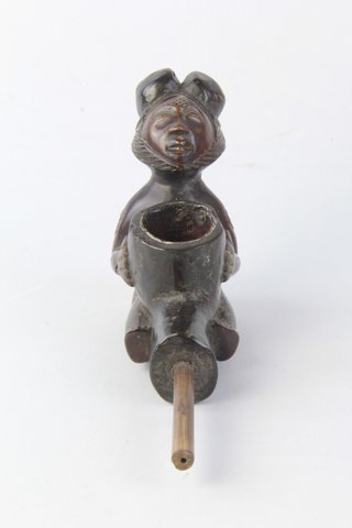 Cachimbo Ritualístico Chokwe em Madeira