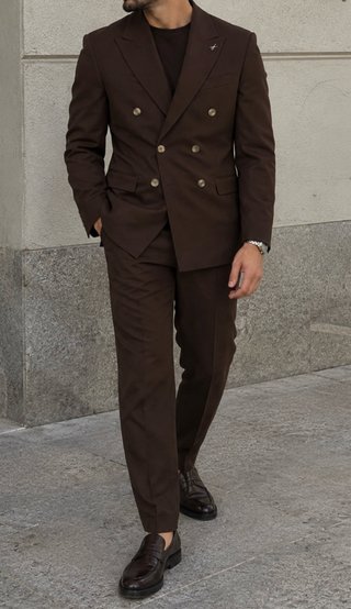Traje de Hombre 2 Piezas Marrón
