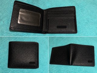 Cartera Negra Plegable LV