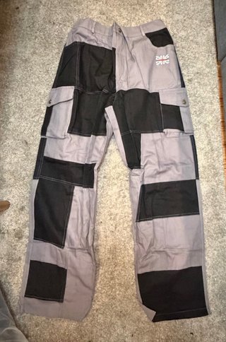 Pantalones Cargo Multibolsillos Patchwork