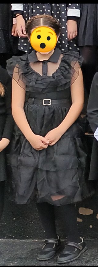 Disfraz Miércoles Addams Vestido Negro